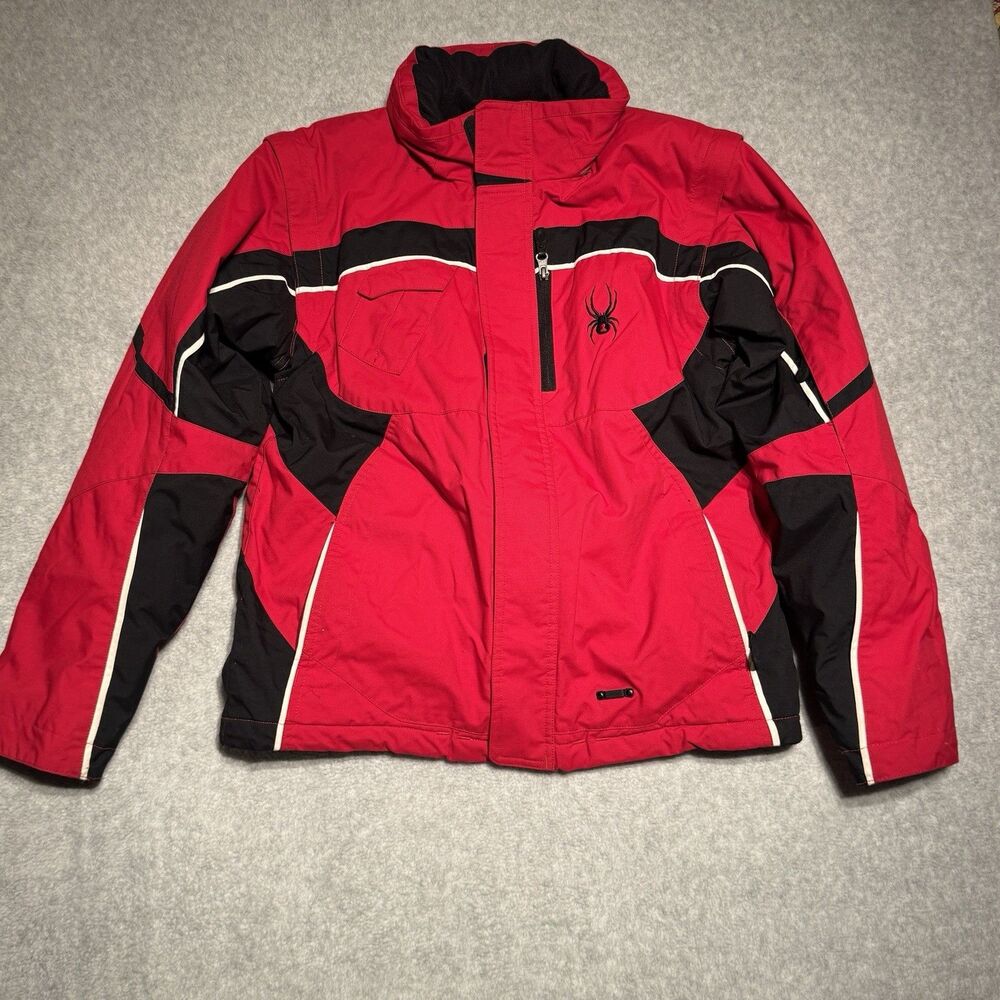 Spyder Ski Jacket Youth 18 Red Convertible Vest Women Small Snowboard Gorpcore